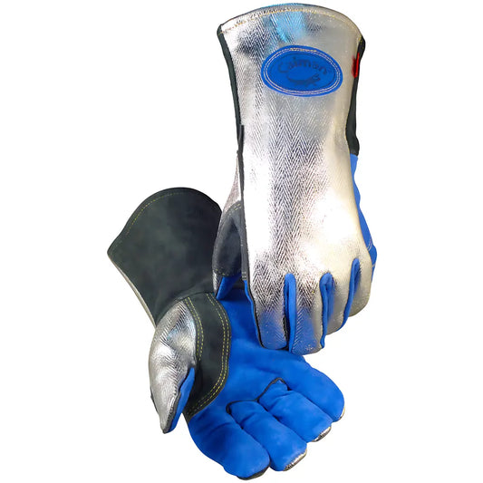 Caiman 1524 Premium Split Cowhide Mig/Stick Welder'S Glove With Wool Lining And Aluminized Rayon Back/Thumb 1524-8937