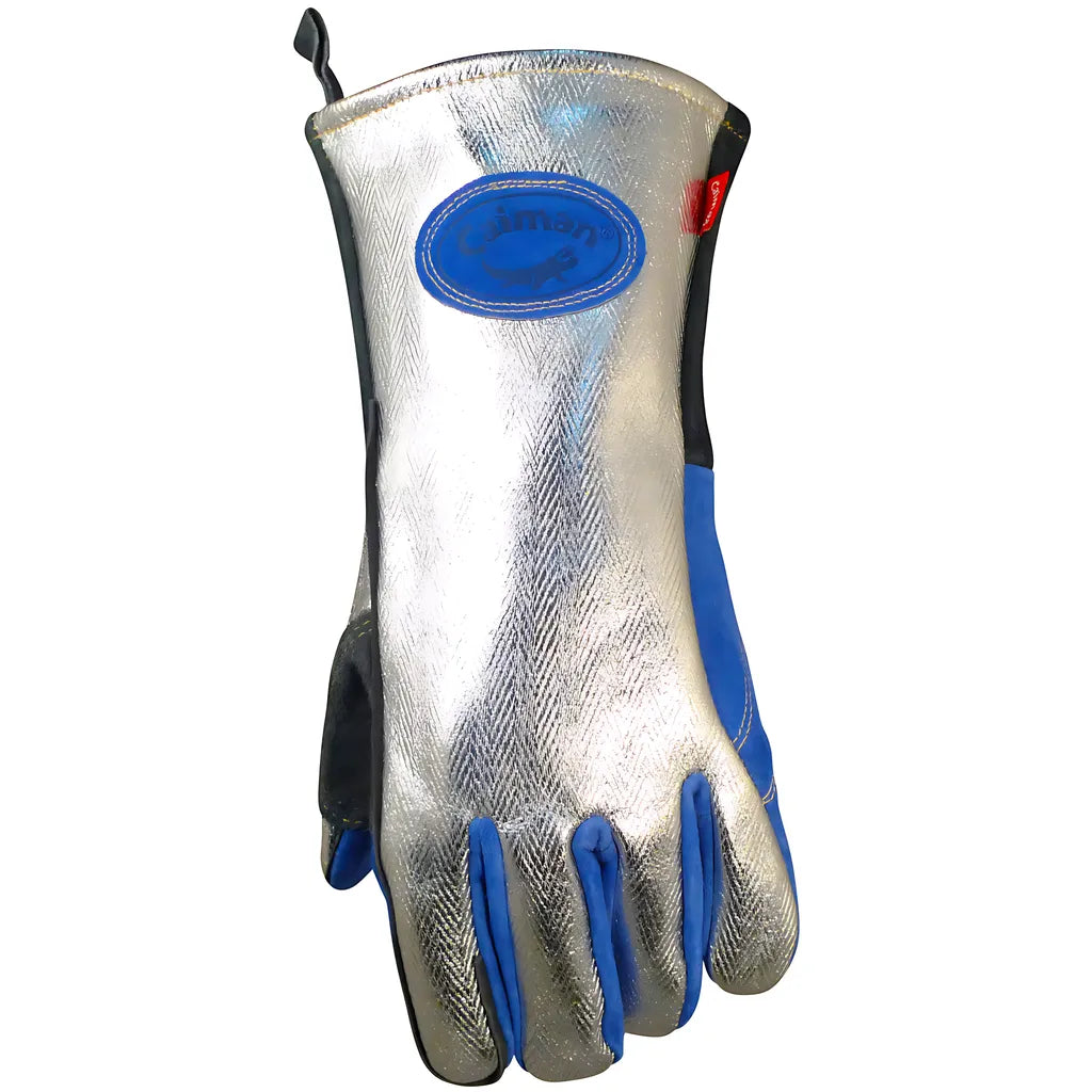 Caiman 1524 Premium Split Cowhide Mig/Stick Welder'S Glove With Wool Lining And Aluminized Rayon Back/Thumb 1524-8938