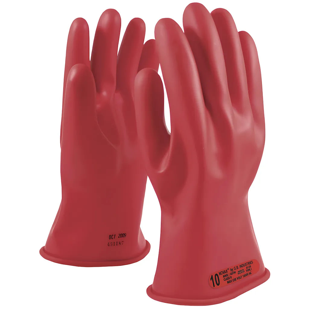 Novax 153-0-11/10 Class 0 Rubber Insulating Glove With Straight Cuff - 11" 153-0-1110-8971