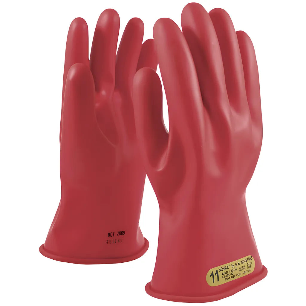 Novax 153-00-11/10 Class 00 Rubber Insulating Glove With Straight Cuff - 11" 153-00-1110-8961