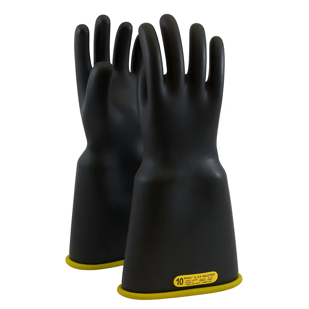 Novax 154-2-18/10 Class 2 Rubber Insulating Glove With Bell Cuff - 18" 154-2-1810-9055