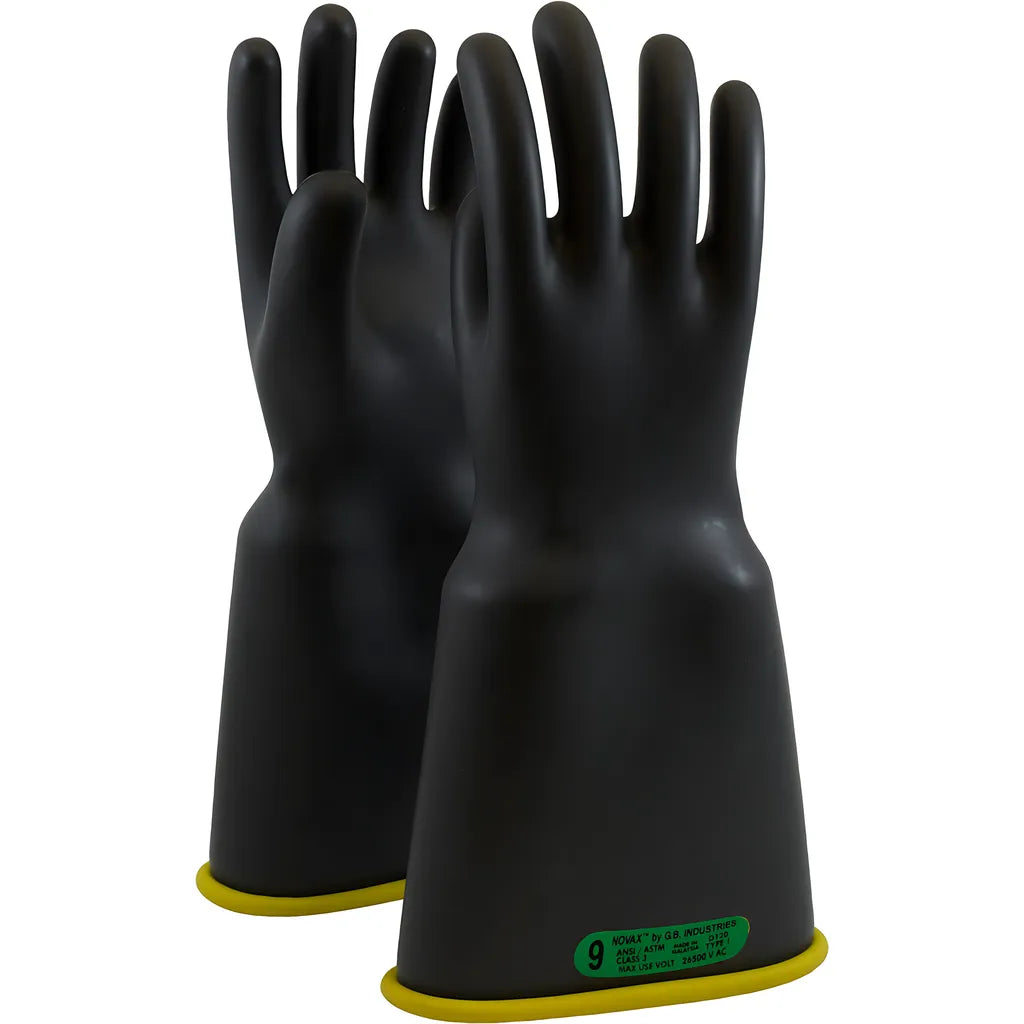 Novax 154-3-14/10.5 Class 3 Rubber Insulating Glove With Bell Cuff - 14" 154-3-1410.5-9063