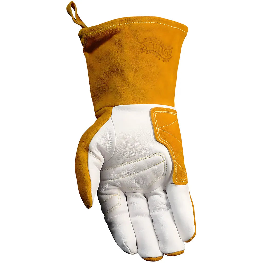 Caiman 1540-4 Premium Goat Grain Tig/Multi-Task Welder'S Glove With Split Cowhide Back - 4" Kontour Wrist Cuff 1540-4-9012