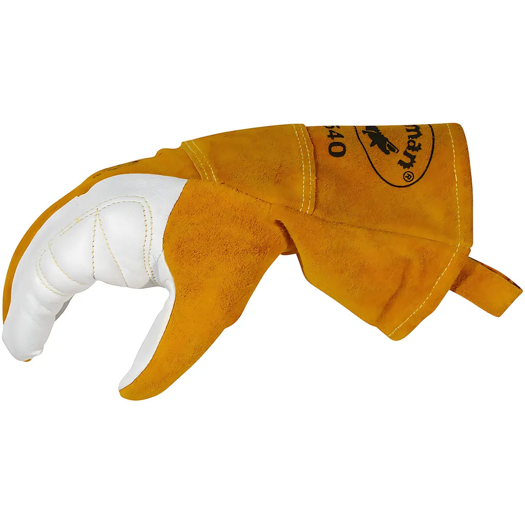 Caiman 1540-4 Premium Goat Grain Tig/Multi-Task Welder'S Glove With Split Cowhide Back - 4" Kontour Wrist Cuff 1540-4-9016