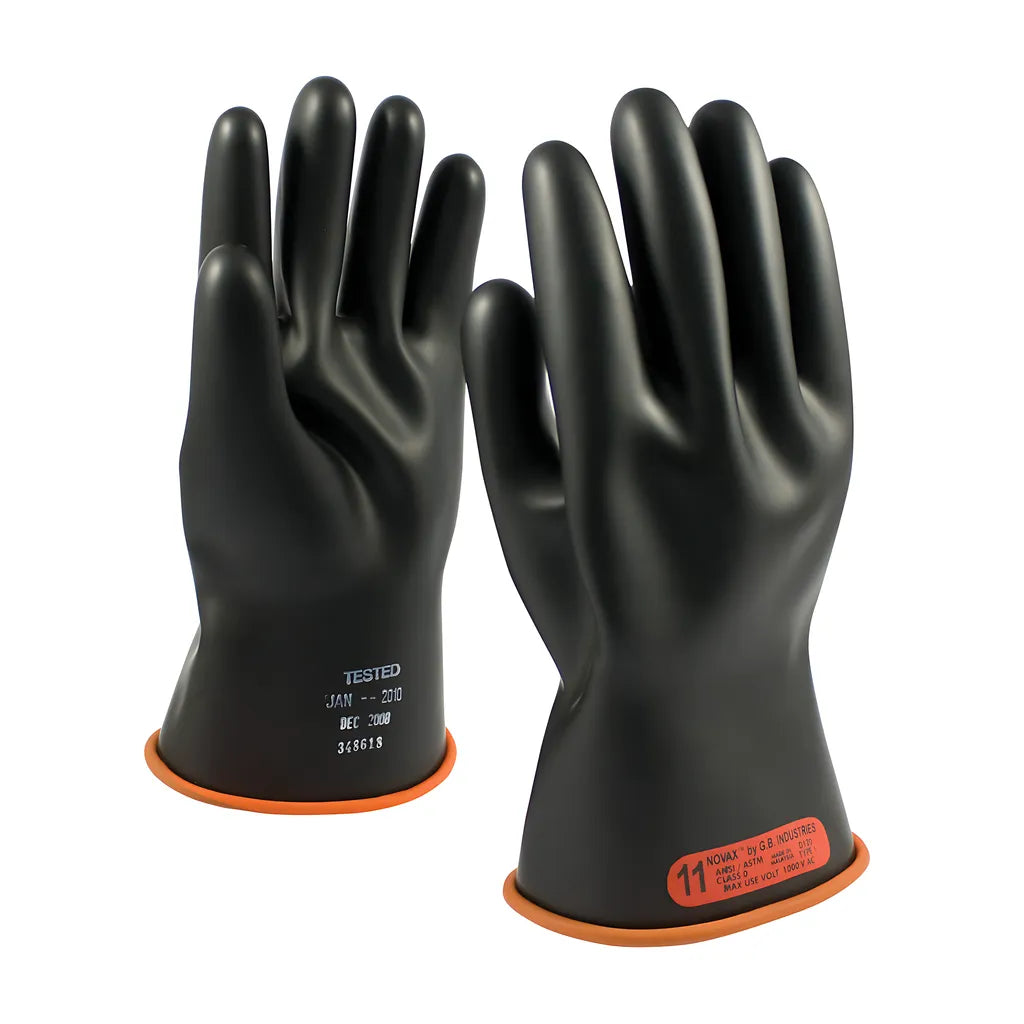 Novax 155-0-11/10 Class 0 Rubber Insulating Glove With Straight Cuff - 11" 155-0-1110-9085