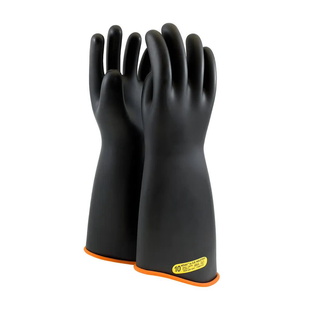 Novax 158-2-18/10 Class 2 Rubber Insulating Glove With Contour Cuff - 18" 158-2-1810-9178