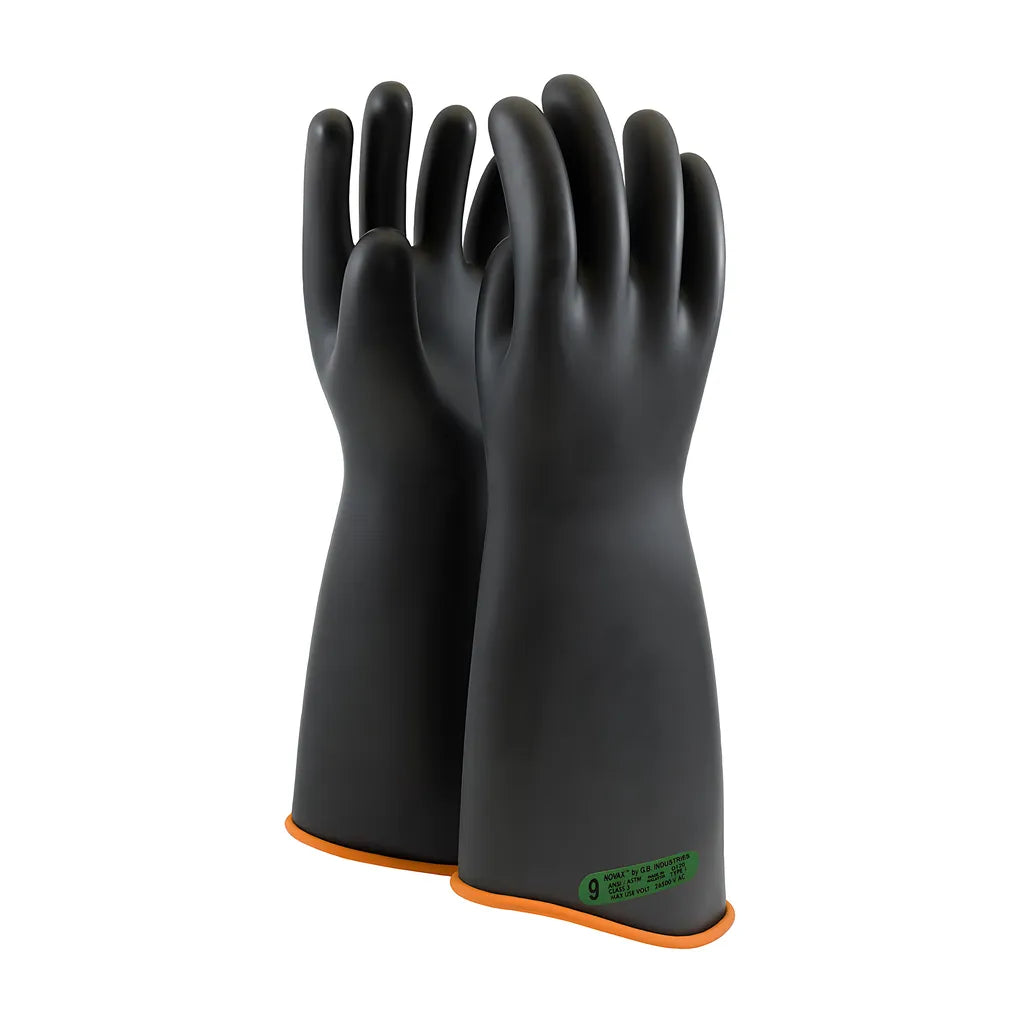 Novax 158-3-18/10 Class 3 Rubber Insulating Glove With Contour Cuff - 18" 158-3-1810-9193