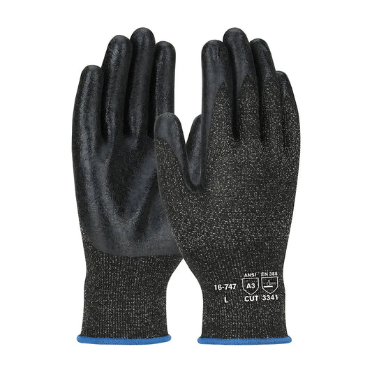 G-Tek 16-747/L Seamless Knit Polykor Blended Glove With Pvc Coated Smooth Grip On Palm & Fingers 16-747L-9605