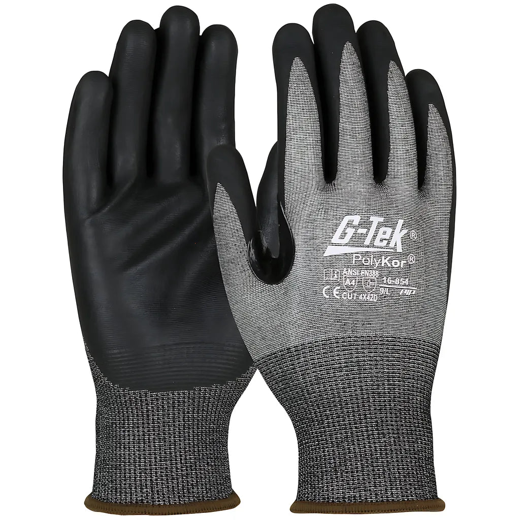 G-Tek 16-854/Xs Seamless Knit Polykor Blended Glove With Nitrile Coated Foam Grip On Palm & Fingers - Touchscreen Compatible - 18 Gauge 16-854XS-9634