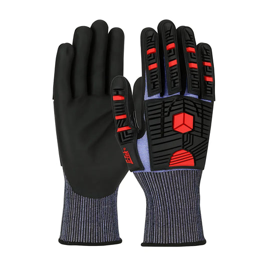 G-Tek 16-Mp585/L Seamless Knit Polykor X7 Blended Glove With Impact Protection And Neofoam Coated Palm & Fingers 16-MP585L-9684