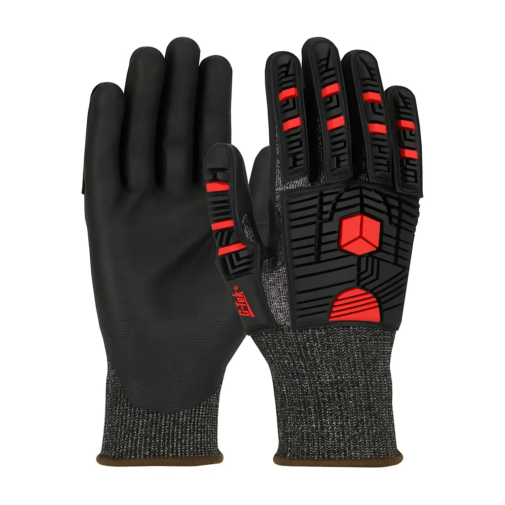 G-Tek 16-Mp785/L Seamless Knit Polykor X7 Blended Glove With Impact Protection And Neofoam Coated Palm & Fingers 16-MP785L-9687