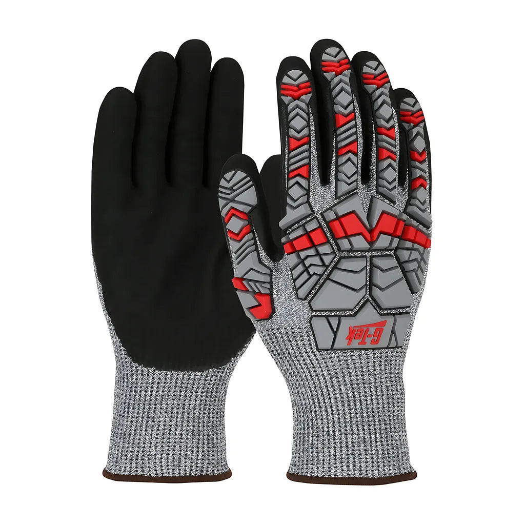 G-Tek 16-Mph430/Xxl Seamless Knit Polykor Blended Glove With Impact Protection And Double-Dip Nitrile Microsurface Grip On Palm & Fingers 16-MPH430XXL-9695