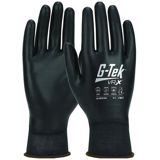 G-Tek 16-Vrx380/M Seamless Knit Polykor Blended Glove With Polyurethane Advanced Barrier Coating Protection – Touchscreen Compatible 16-VRX380M-9713