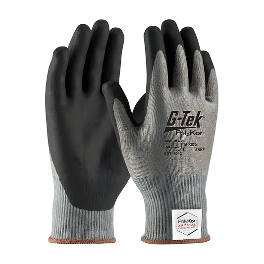 G-Tek 16-X570/M Seamless Knit Polykor Xrystal Blended Glove With Neofoam Coated Palm & Fingers - Touchscreen Compatible 16-X570M-9719