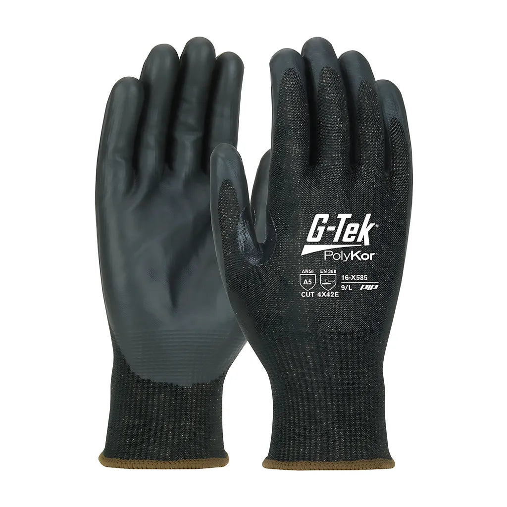 G-Tek 16-X585/L Seamless Knit Polykor Xrystal Blended Glove With Neofoam Coated Palm & Fingers - Touchscreen Compatible 16-X585L-9727