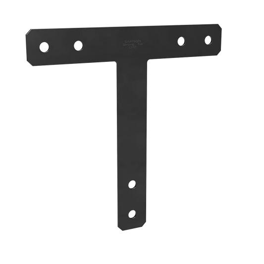 Htpc 16 In. X 16 In. 7-Gauge Black Powder-Coated Ornamental T Strap-1616HTPC-SP3242-3517