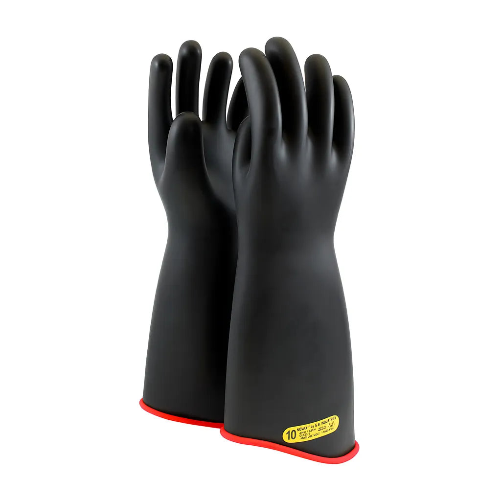 Novax 162-2-18/10 Class 2 Rubber Insulating Glove With Contour Cuff - 18" 162-2-1810-9318