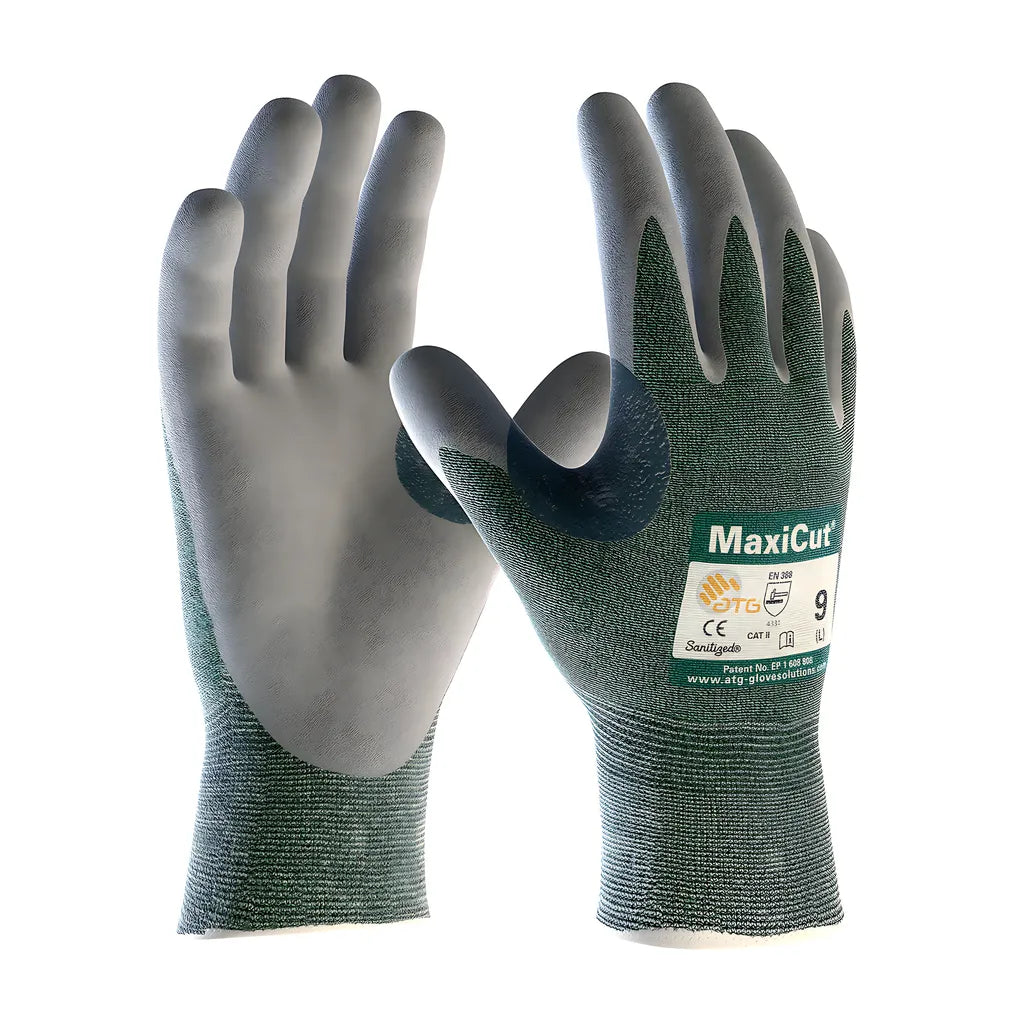 Atg 18-570/L Seamless Knit Engineered Yarn Glove With Nitrile Coated Microfoam Grip On Palm & Fingers 18-570L-9937