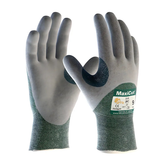 Atg 18-575/M Seamless Knit Engineered Yarn Glove With Nitrile Coated Microfoam Grip On Palm, Fingers & Knuckles 18-575M-9943