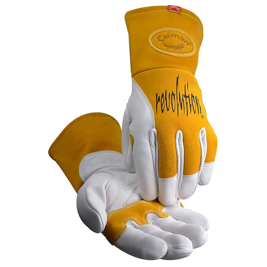 Caiman 1810-4 Premium Cow Grain Mig/Stick Welder'S Glove With Two-Layer Insulated Back 1810-4-9860