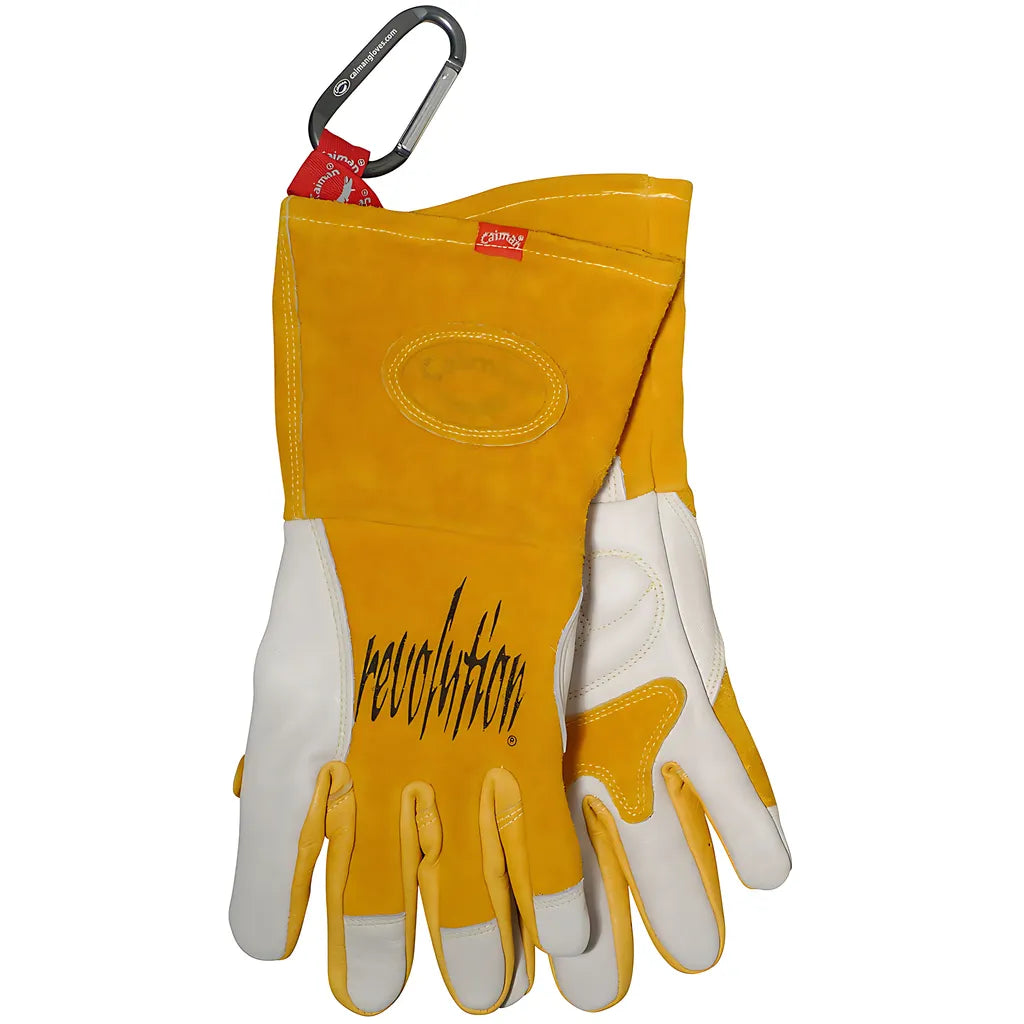 Caiman 1810-4 Premium Cow Grain Mig/Stick Welder'S Glove With Two-Layer Insulated Back 1810-4-9865