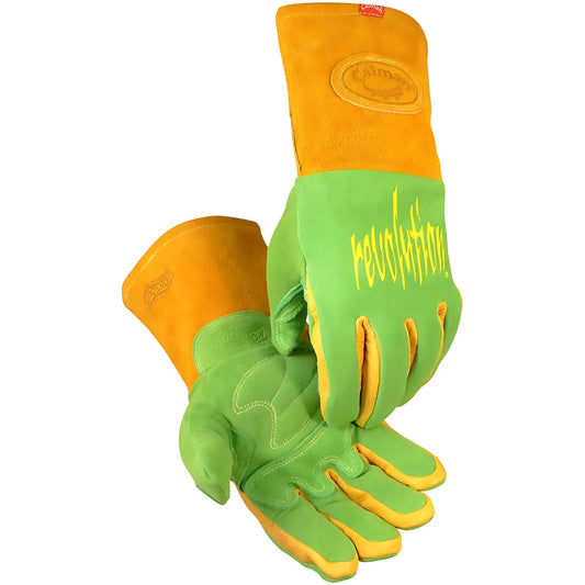 Caiman 1816-4 Premium Wasabi Green Split Deerskin Mig/Stick Welder'S Glove With Fr Foam/Fleece Insulation 1816-4-9890