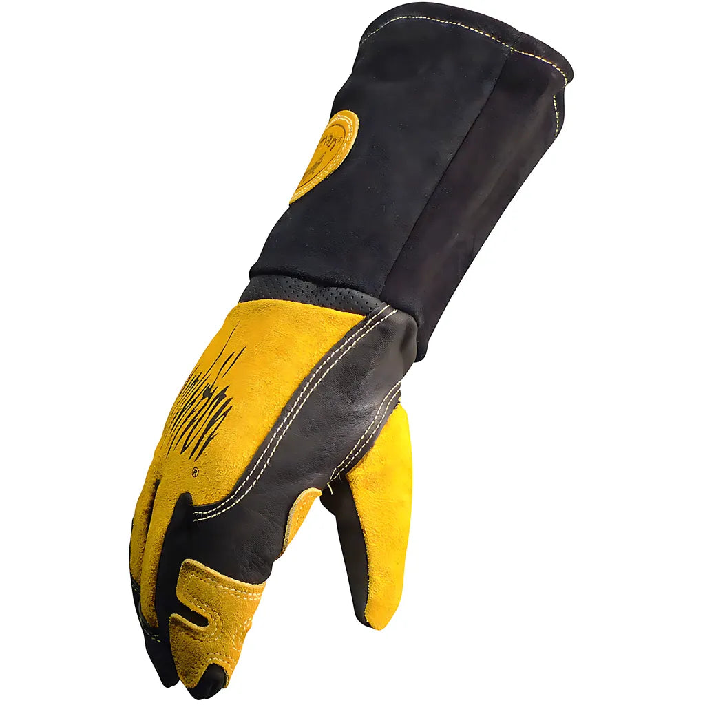 Caiman 1832-5 Premium Top Grain Cowhide Leather Mig/Stick Welder'S Glove With Fr Fleece Laminated Foam Insulation 1832-5-9923