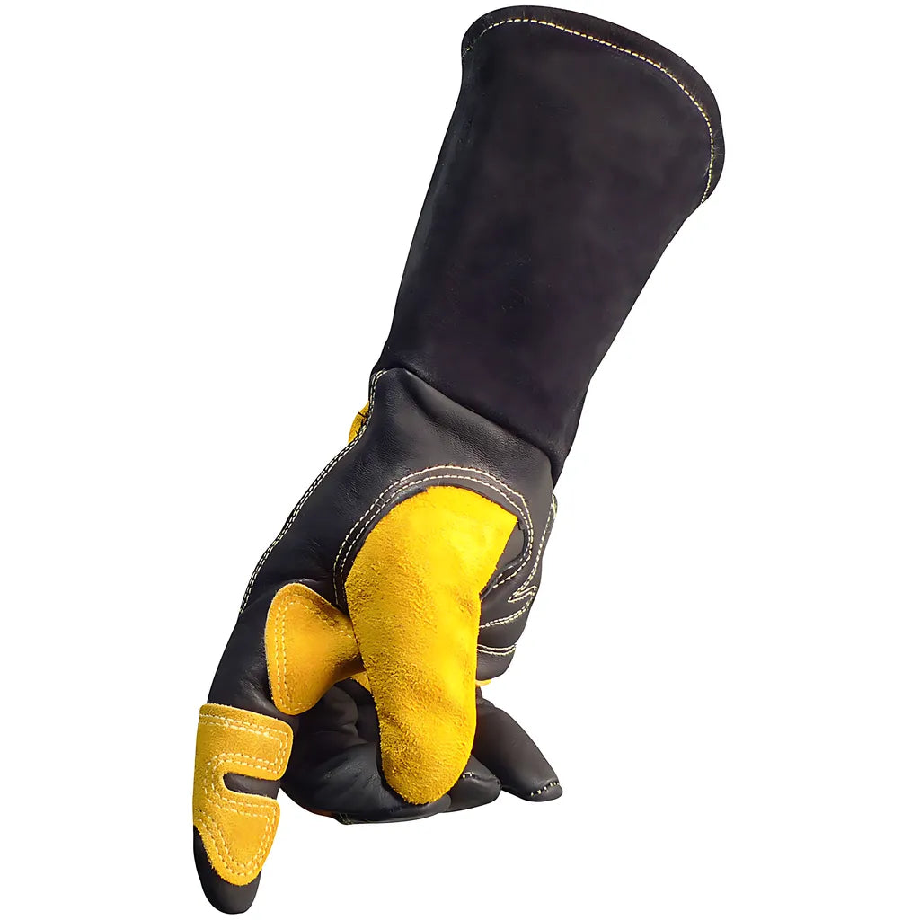 Caiman 1832-5 Premium Top Grain Cowhide Leather Mig/Stick Welder'S Glove With Fr Fleece Laminated Foam Insulation 1832-5-9925