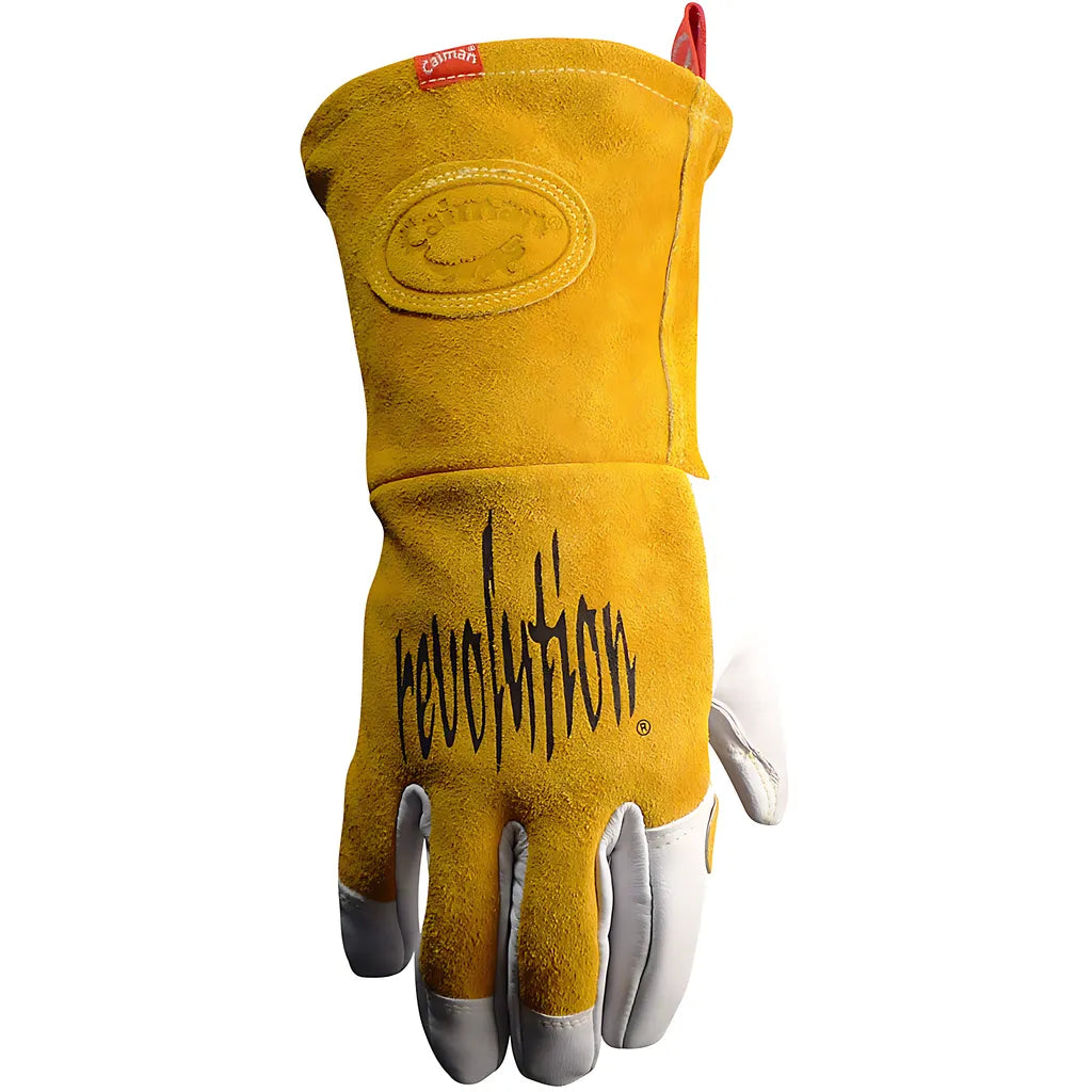 Caiman 1868-3 Premium Goat Grain Tig/Mig Welder'S Gloves With Split Cowhide Back - Fr Insulated Back 1868-3-9964