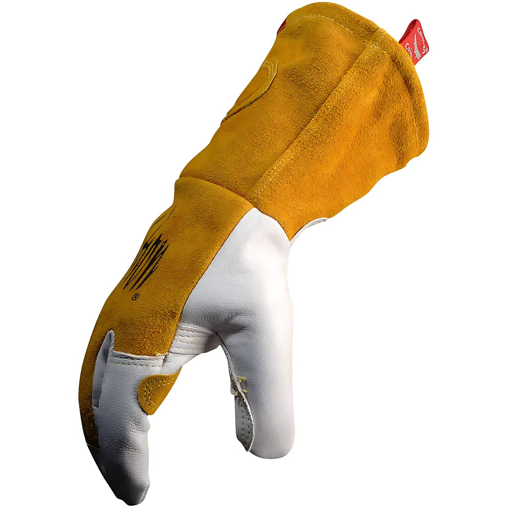 Caiman 1868-3 Premium Goat Grain Tig/Mig Welder'S Gloves With Split Cowhide Back - Fr Insulated Back 1868-3-9966