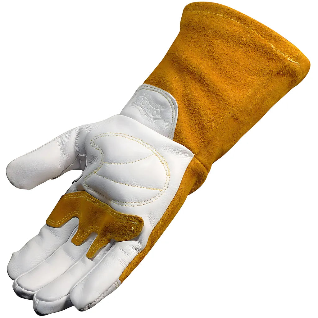 Caiman 1868-3 Premium Goat Grain Tig/Mig Welder'S Gloves With Split Cowhide Back - Fr Insulated Back 1868-3-9967