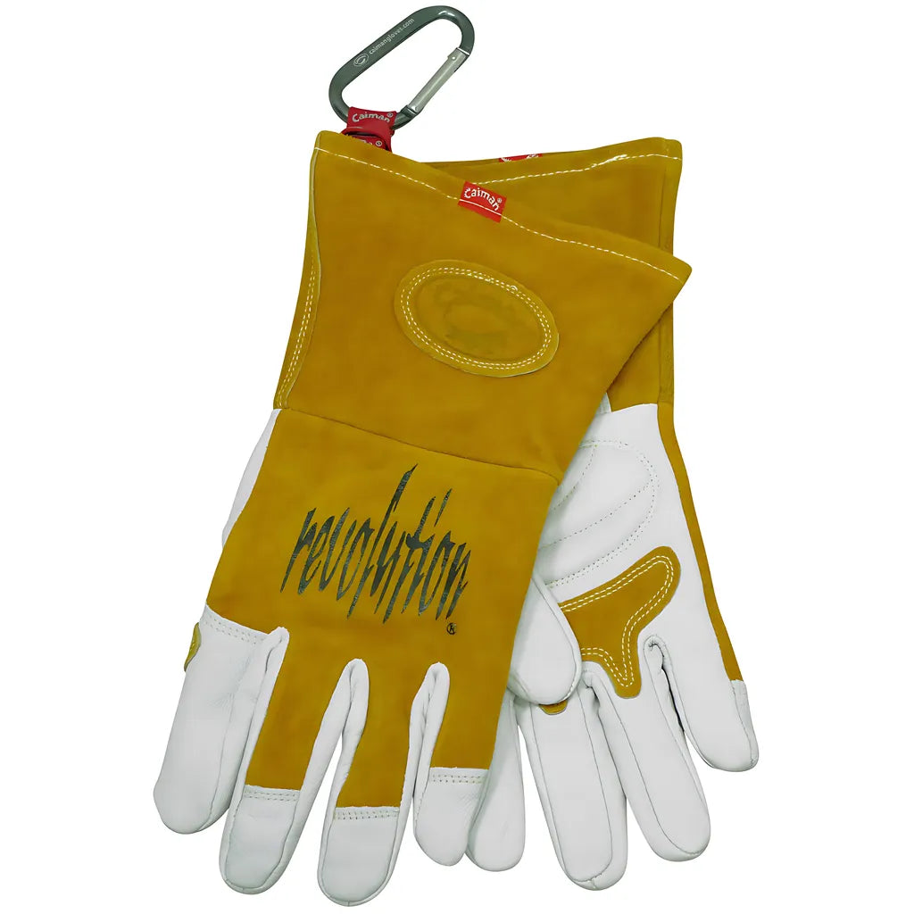 Caiman 1868-3 Premium Goat Grain Tig/Mig Welder'S Gloves With Split Cowhide Back - Fr Insulated Back 1868-3-9968