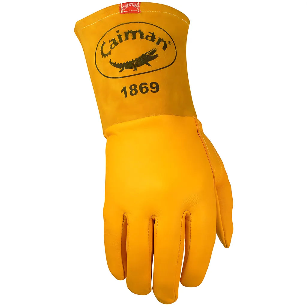 Caiman 1869-4 Premium Top Grain Goatskin Mig Welder'S Glove With Dupont Kevlar Stitching - Unlined 1869-4-9993