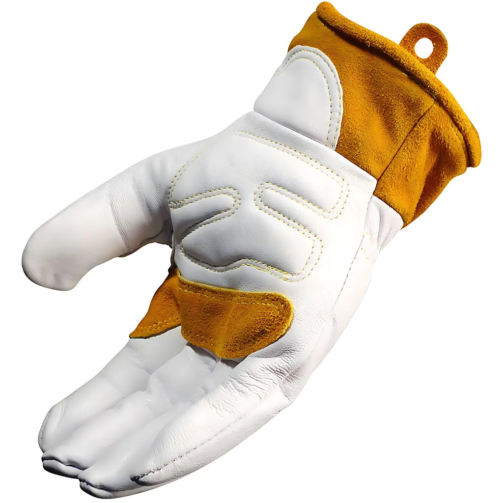 Caiman 1871-5 Premium Goat Grain Tig/Mig Welder'S Glove With Wool Insulated Back - Scalloped Cuff 1871-5-10037