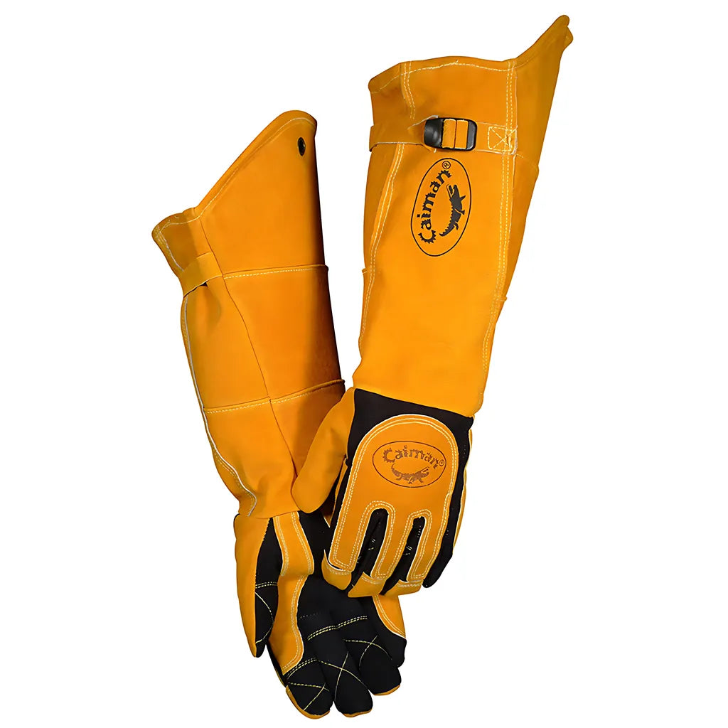 Caiman 1878-5 Premium Split Deerskin Mig/Stick Welder'S Glove With Fleece/Foam Insulation - 21" Length 1878-5-10042