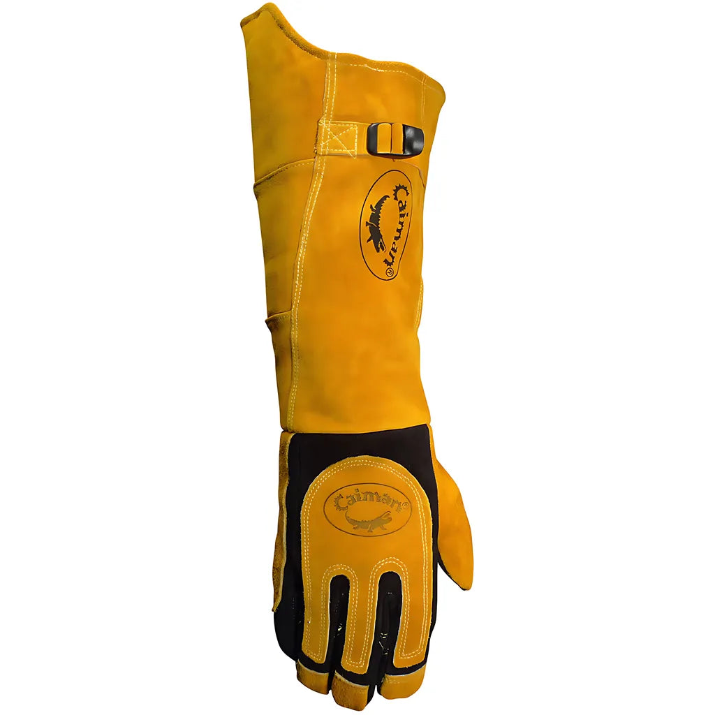 Caiman 1878-5 Premium Split Deerskin Mig/Stick Welder'S Glove With Fleece/Foam Insulation - 21" Length 1878-5-10043