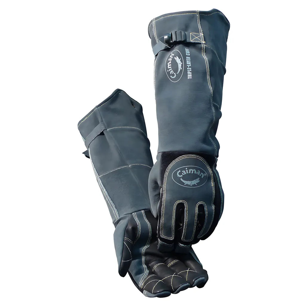 Caiman 1879-5 Premium Sheep Grain Mig/Stick Welder'S Glove With Heavy Duty Triple-Layer Cuff - 21" Length 1879-5-10063