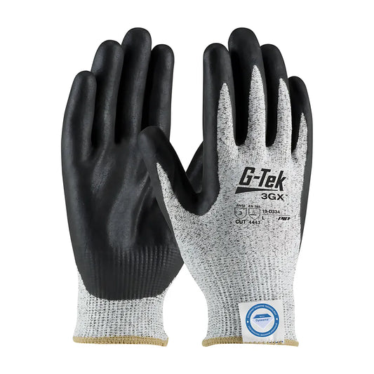 G-Tek 19-D334/L Seamless Knit Dyneema Diamond Blended Glove With Nitrile Coated Foam Grip On Palm & Fingers 19-D334L-10190