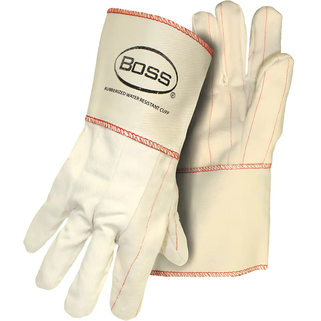 Boss 1Bc21701J Premium Grade Chore Glove With Double Layer Palm, Cotton Back And Nap-Out Finish - Rubberized Gauntlet Cuff 1BC21701J-10236