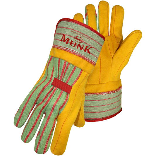 Boss 1BC5510 Regular Grade Chore Glove with Double Layer Palm, Cotton Back and Nap-Out Finish - Rubberized Safety Cuff