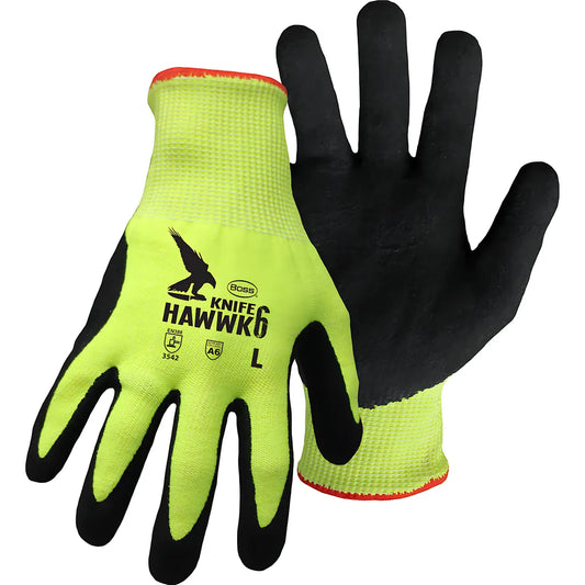 Boss 1Cf7007N2X Seamless Knit Polykor Blended Glove With Foam Padded Palm And Sandy Nitrile Coated Palm & Fingers 1CF7007N2X-10264