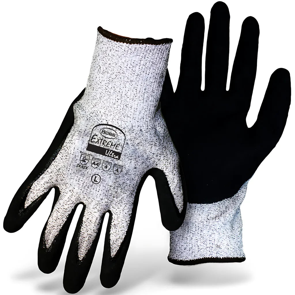 Boss 1Cf9004Pdx Seamless Knit Hppe Blended Glove With Double-Dipped Sandy Foam Nitirle Coated Palm & Fingertips 1CF9004PDX-10270
