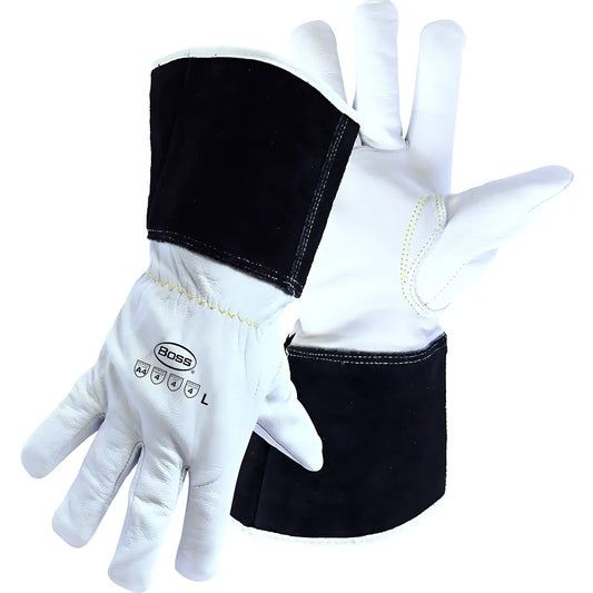 Boss 1Jl4061Cgx Premium Grade Top Grain Goatskin Leather Drivers Glove With Aramid Blended Lining - Gauntlet Cuff 1JL4061CGX-10301