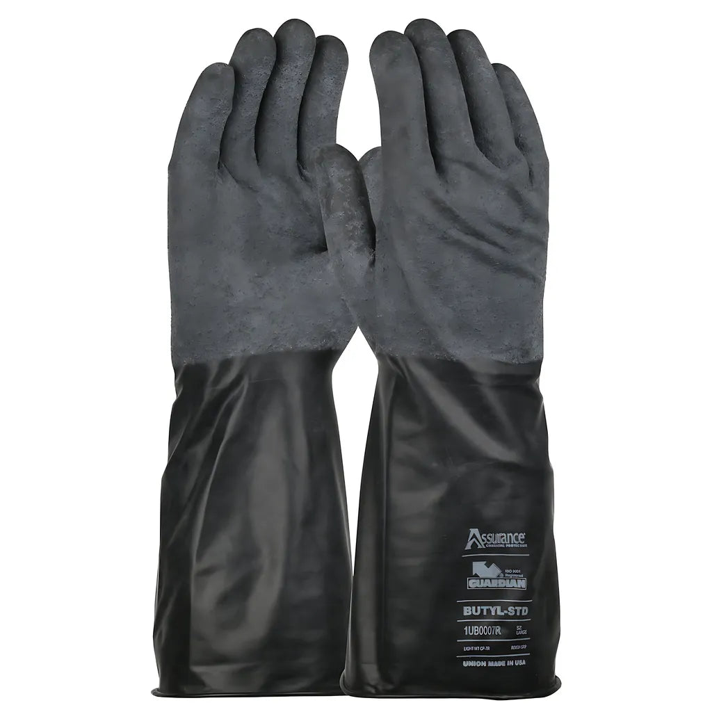 Boss 1Ub0007Rl 14" Long 7 Mil Butyl Rubber Glove With Rough-Grip 1UB0007RL-10372
