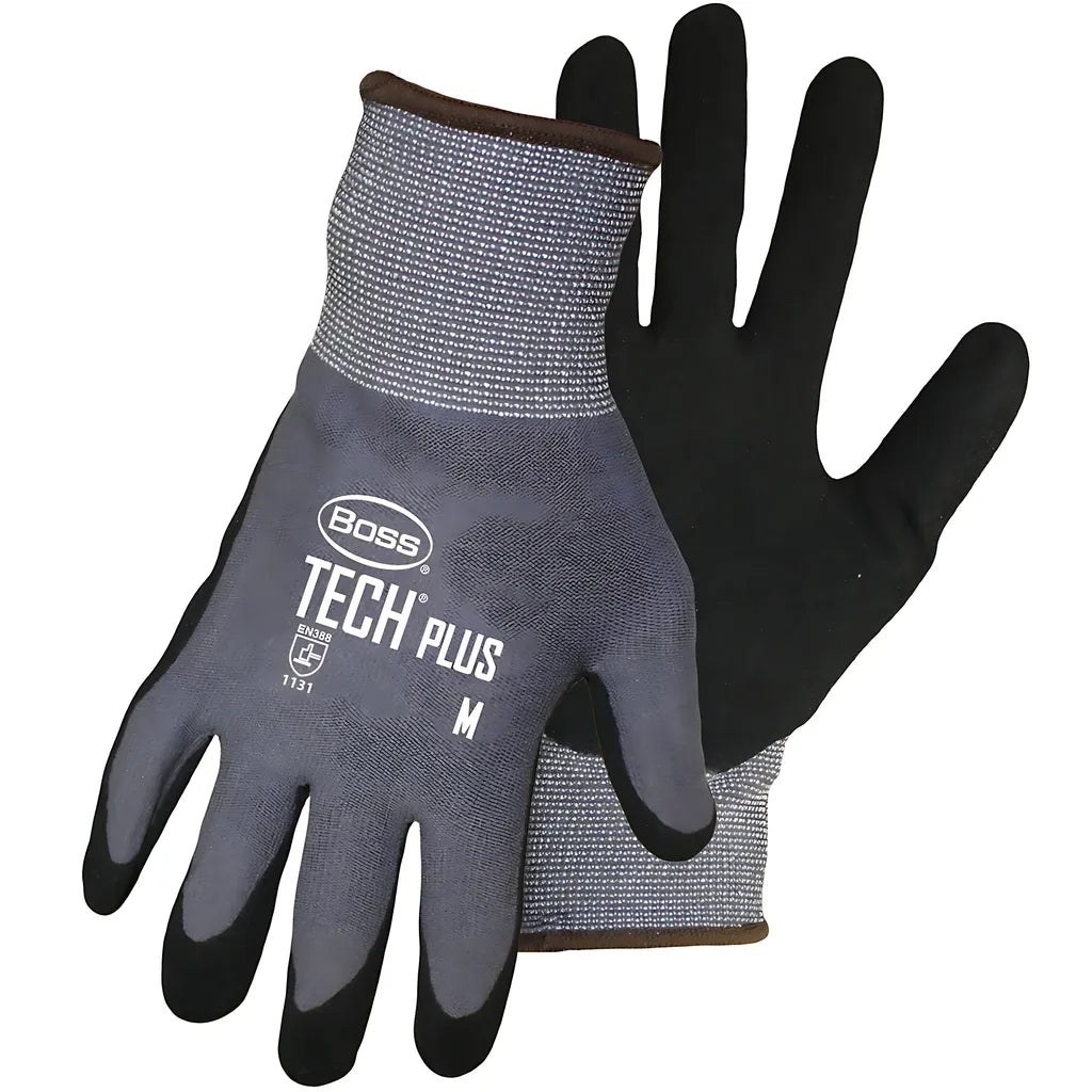 Boss 1Uh78302X Seamless Knit Nylon Glove With Premium Nitrile Coated Microsurface Grip On Palm & Fingers 1UH78302X-10402