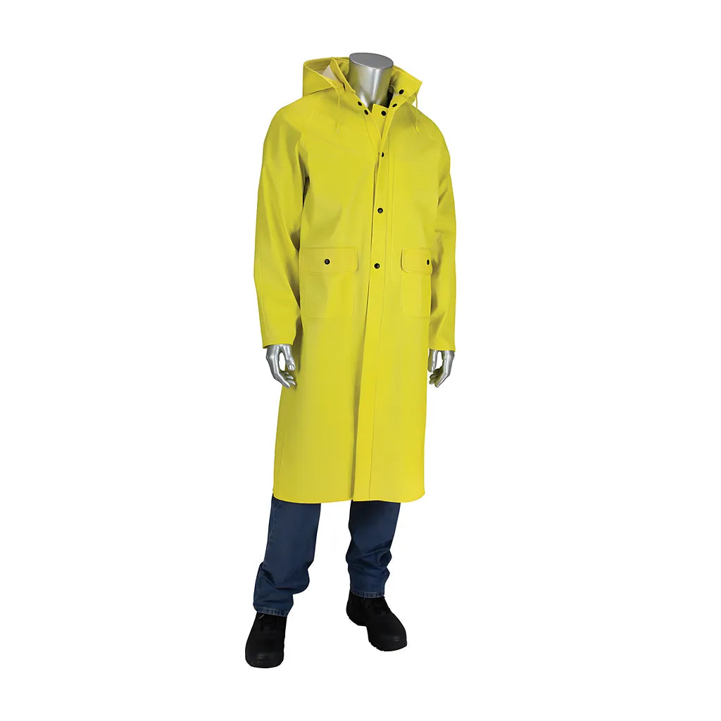 Falcon 201-650C/2X Ribbed Pvc 48" Jacket With Hood - 0.65 Mm 201-650C2X-10706