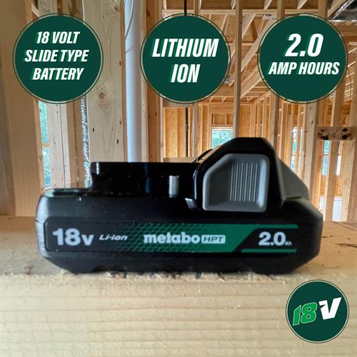 18 Volt 2.0Ah Lithium Ion Battery with Fuel Indicator