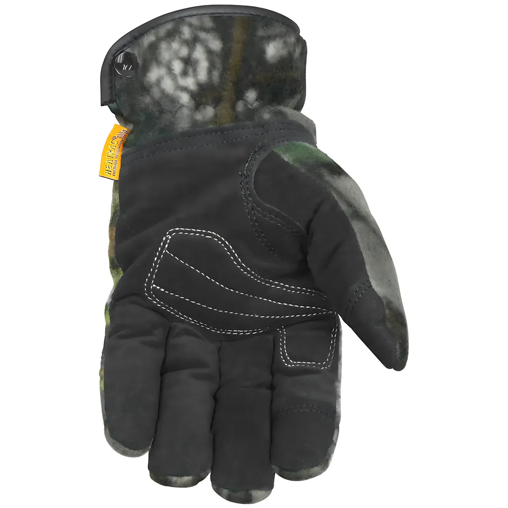 Caiman 2394-2 Synthetic Leather Palm Glove With Camouflage Fleece Back And Heatrac Insulation 2394-2-11094