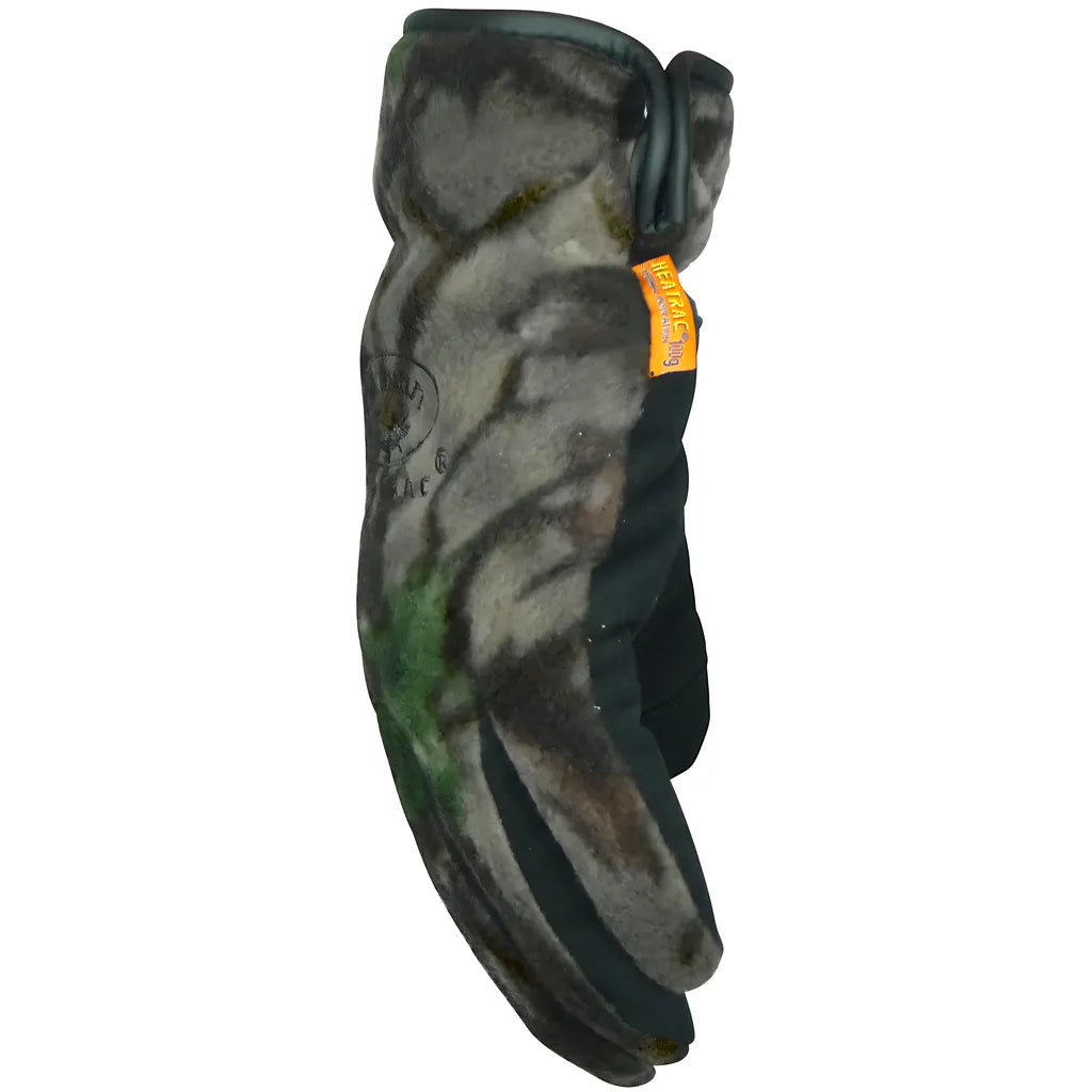 Caiman 2394-2 Synthetic Leather Palm Glove With Camouflage Fleece Back And Heatrac Insulation 2394-2-11095