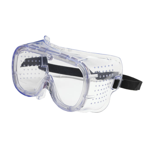 Bouton Optical 248-5090-300B Direct Vent Goggle with Clear Blue Body, Clear Lens and Anti-Scratch Coating